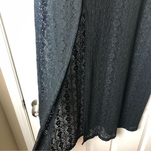 VOLCOM EUC Black Lace Boho Maxi Skirt - Size Large 14 - Picture 8 of 13